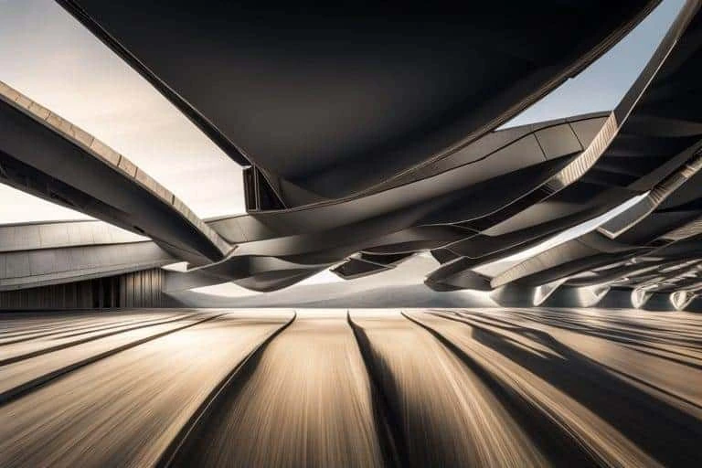 A photo of a building with a lot of curves.